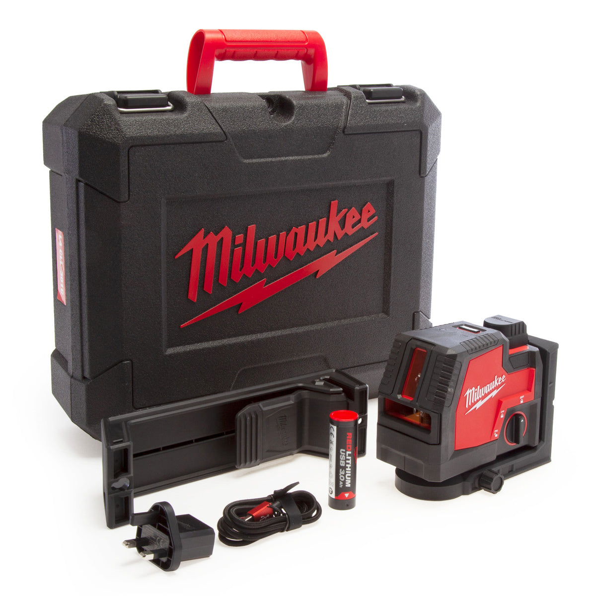 Milwaukee L4CLLP-301C Green Cross Line Laser with Plumb Points 4933478244 - MonkeyTools