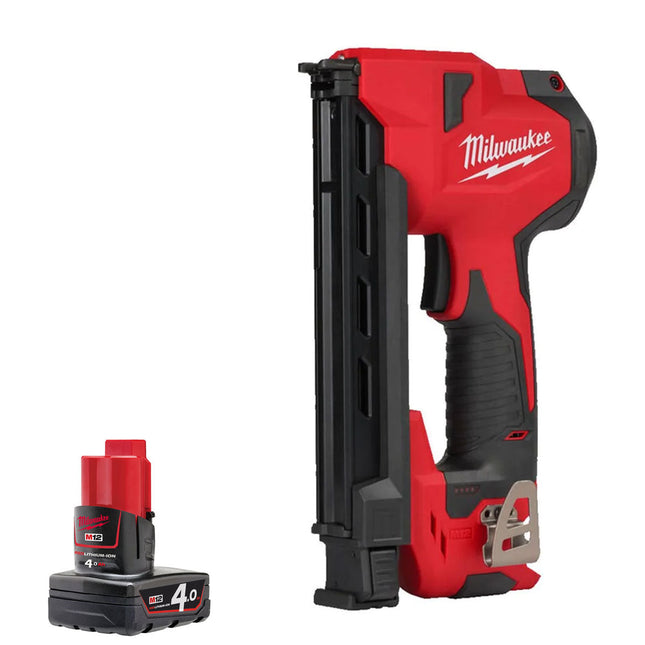 Milwaukee M12 BCST-0 12V Cable Stapler with 1 x 4.0Ah Battery - MonkeyTools