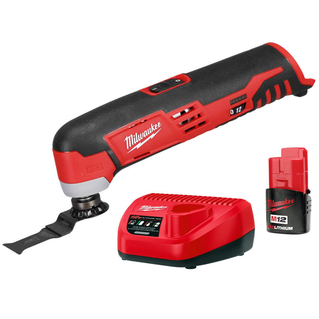 Milwaukee M12 C12MT-0 12V Sub Compact Multi-Tool with 1 x 2.0Ah Battery & Charger - MonkeyTools
