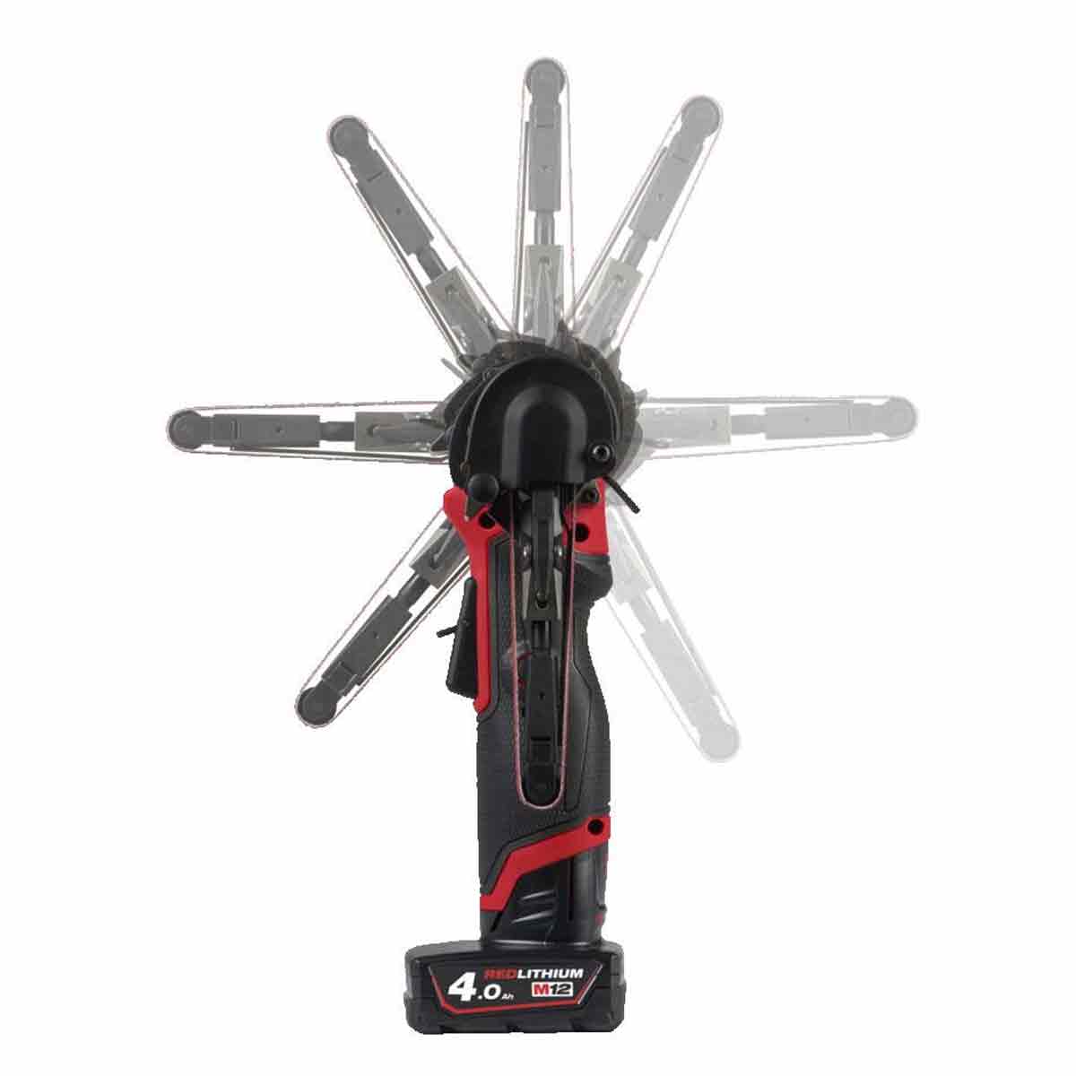 Milwaukee M12 FBFL10-0 12V Fuel Brushless 10mm Band File with 1 x 2.0Ah Battery & Charger - MonkeyTools