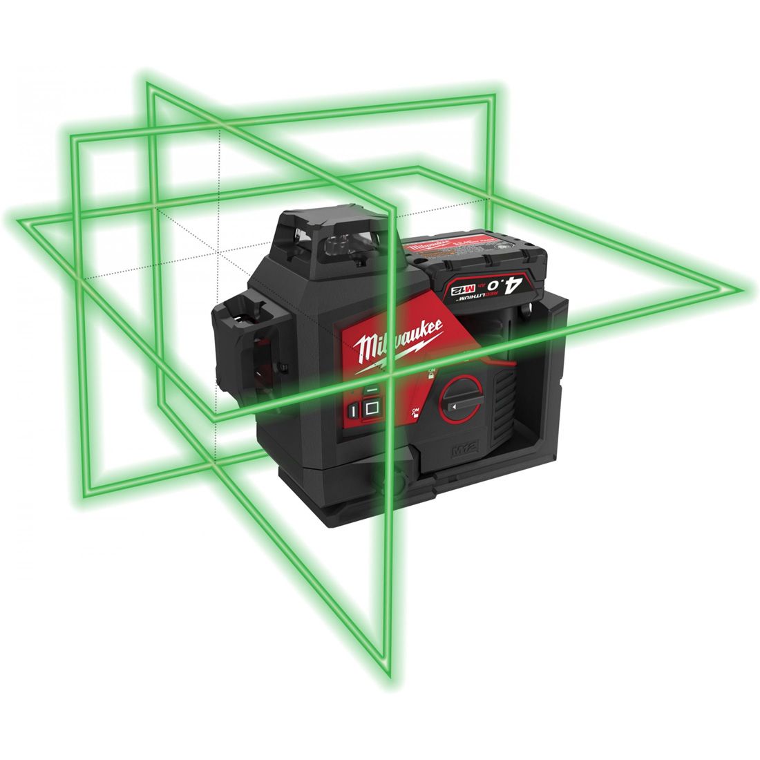Milwaukee M123PL-0C 12V 360° 3-Plane Green Laser with Case 4933478103 - MonkeyTools