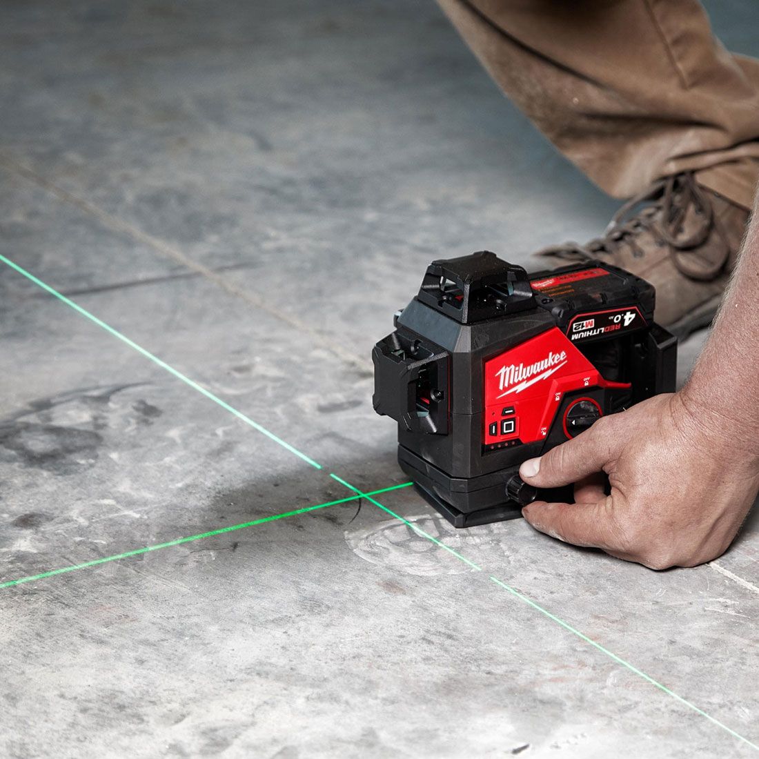Milwaukee M123PL-0C 12V 360° 3-Plane Green Laser with Case 4933478103 - MonkeyTools