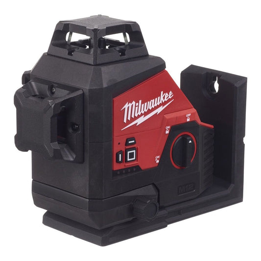 Milwaukee M123PL-0C 12V 360° 3-Plane Green Laser with Case 4933478103 - MonkeyTools