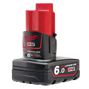 Milwaukee M12B6 Genuine REDLITHIUM-ION 12V 6.0Ah Li-ion Battery 4932451395 - MonkeyTools
