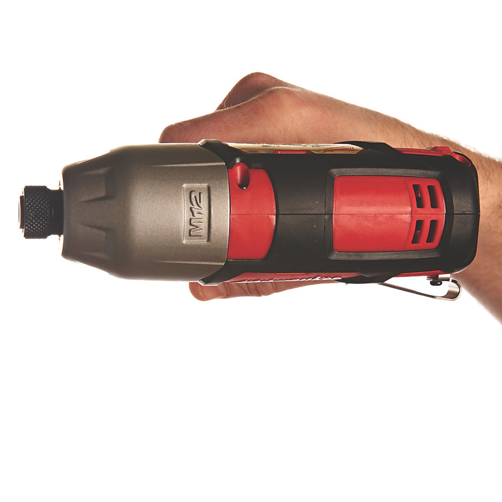 Milwaukee M12BID-202C 12V Impact Driver 1/4" with 2 x 2.0Ah Batteries with Socket Adapter - MonkeyTools