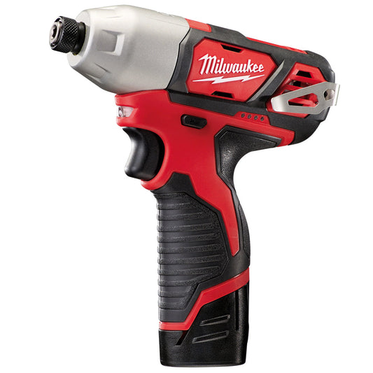 Milwaukee M12BID-202C 12V Impact Driver 1/4" with 2 x 2.0Ah Batteries with Socket Adapter - MonkeyTools