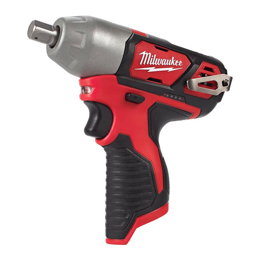 Milwaukee M12BIW12-0 12V 1/2'' Impact Wrench with 1 x 2.0Ah Battery Charger & Bag - MonkeyTools