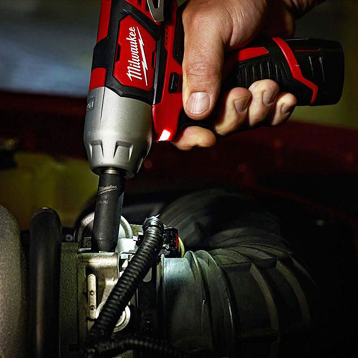Milwaukee M12BIW14-0C 12V Sub Compact 1/4" Impact Wrench with 1 x 2.0Ah Battery Charger & Case - MonkeyTools