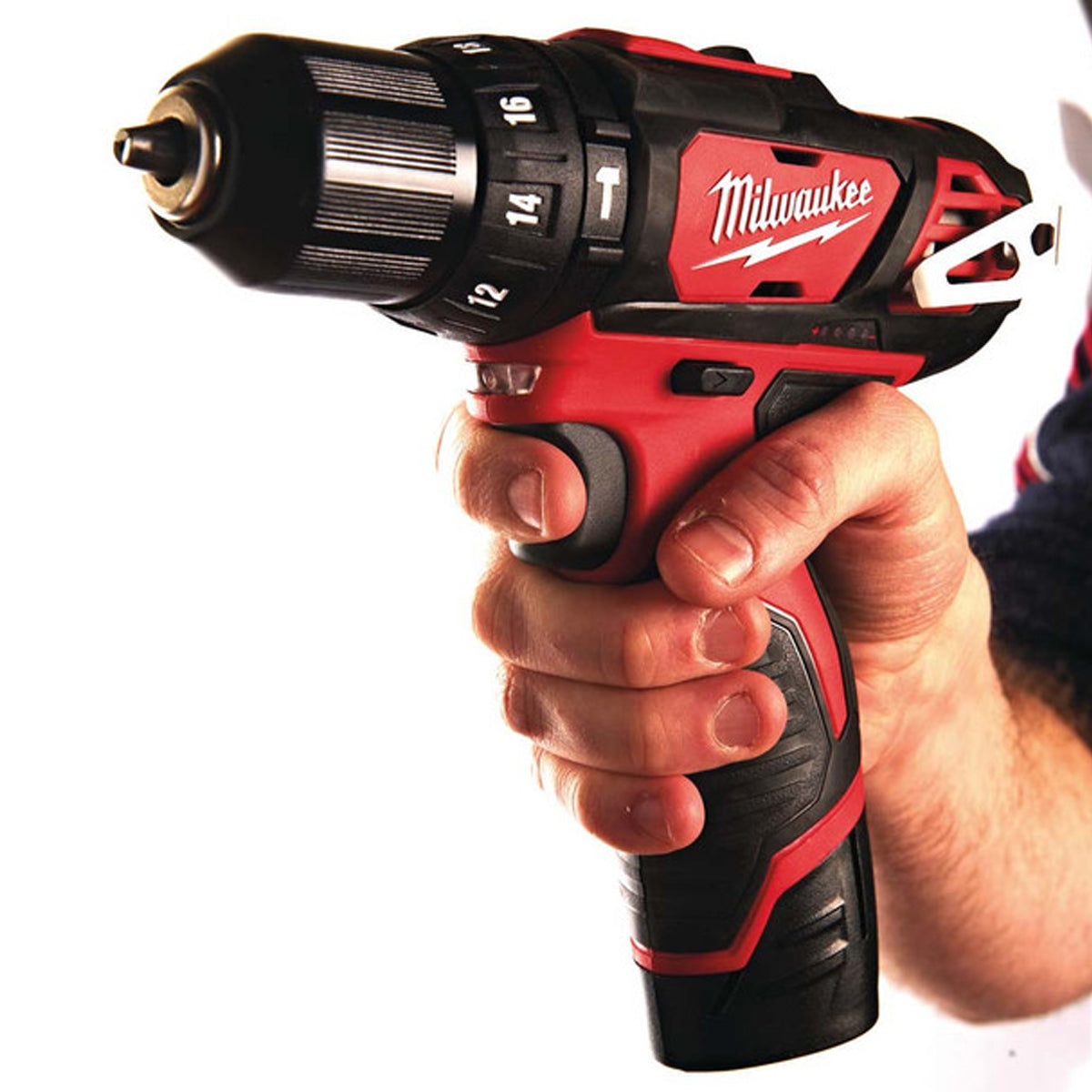 Milwaukee M12BPD-202C 12V Combi Drill with 2 x 2.0Ah Batteries Charger & Case 4933443889 - MonkeyTools