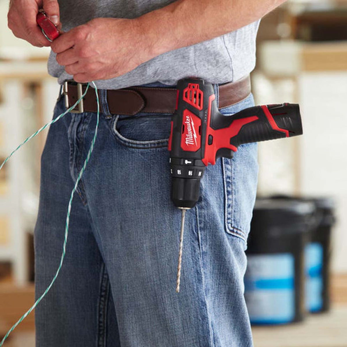 Milwaukee M12BPD-202C 12V Combi Drill with 2 x 2.0Ah Batteries Charger & Case 4933443889 - MonkeyTools
