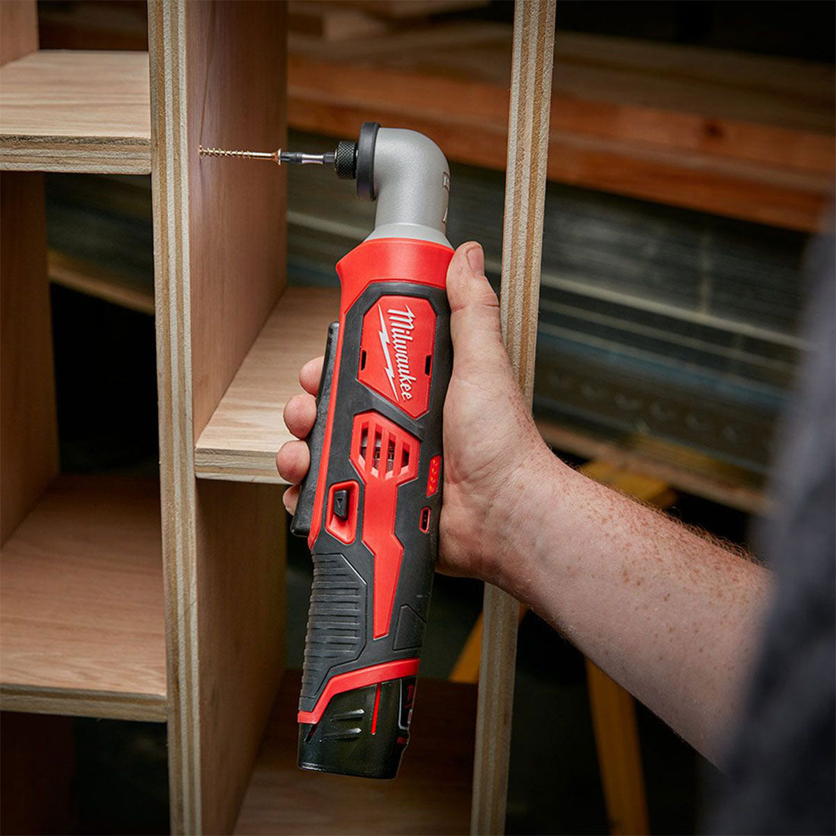 Milwaukee M12BRAID-0 12V 1/4" Hex Right Angle Impact Driver with 1 x 2.0Ah Battery & Charger - MonkeyTools