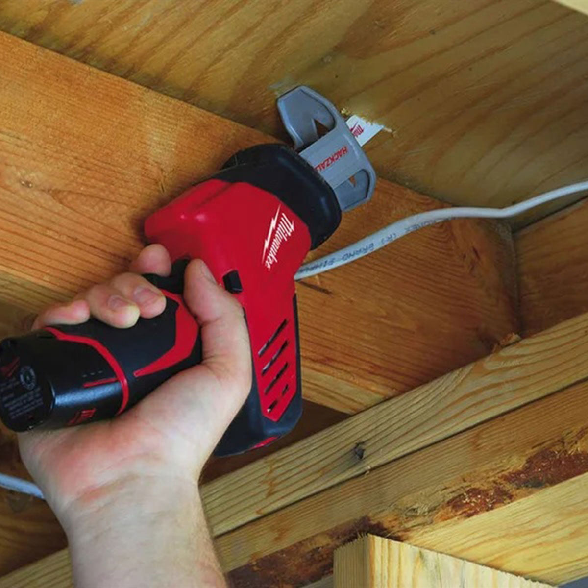 Milwaukee M12C12HZ-0 12V Hackzall Reciprocating Saw with 1 x 2.0Ah Battery Charger & Bag - MonkeyTools