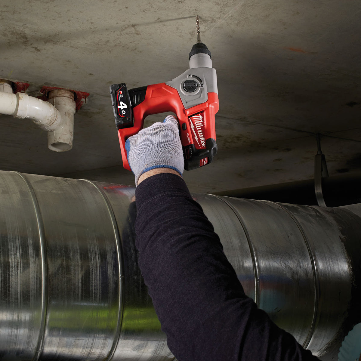 Milwaukee M12CH-0 12V Brushless SDS+ Hammer Drill with 2 x 2.0Ah Batteries & Charger - MonkeyTools