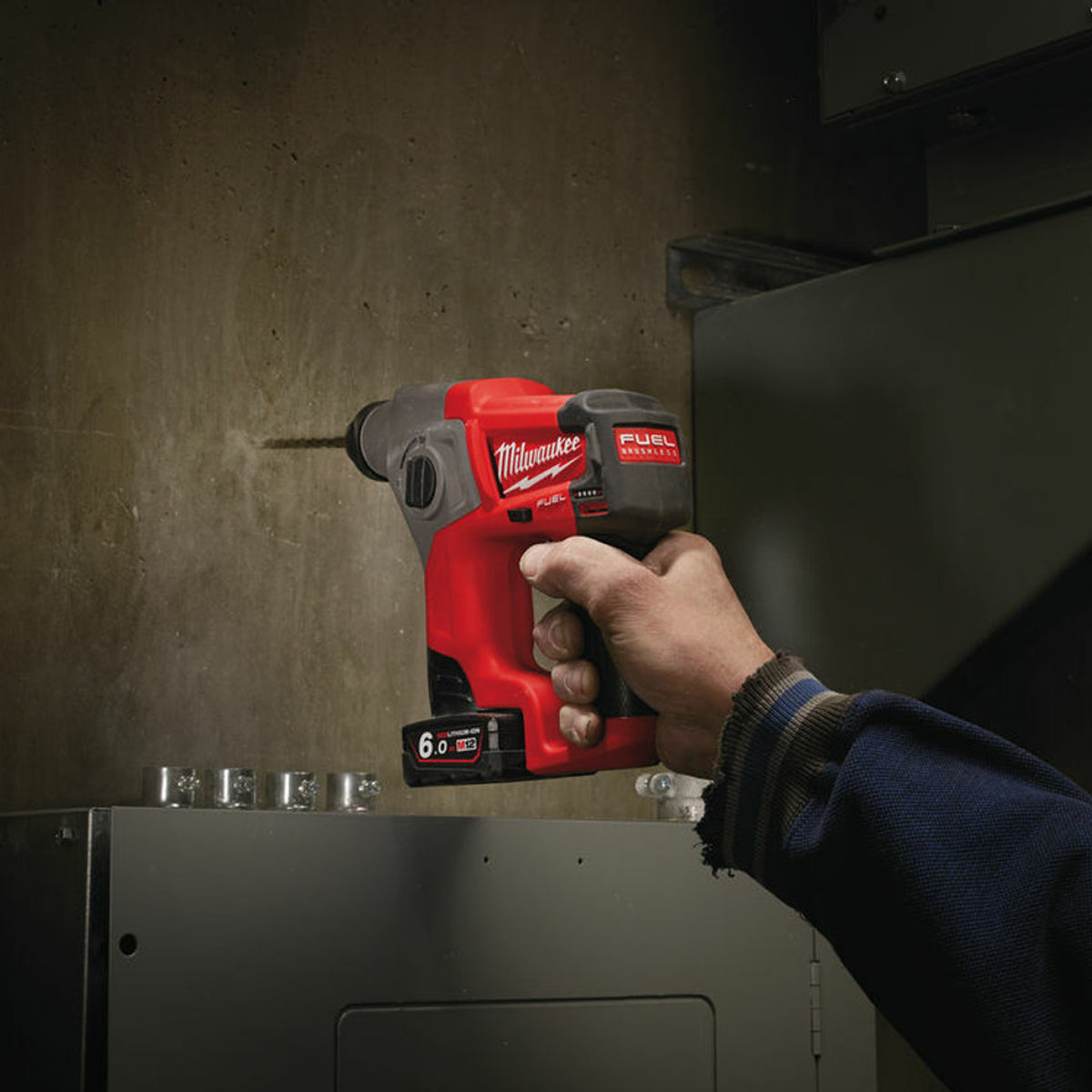 Milwaukee M12CH-0 12V Brushless SDS+ Hammer Drill with 5 Piece Drill Bit Set - MonkeyTools