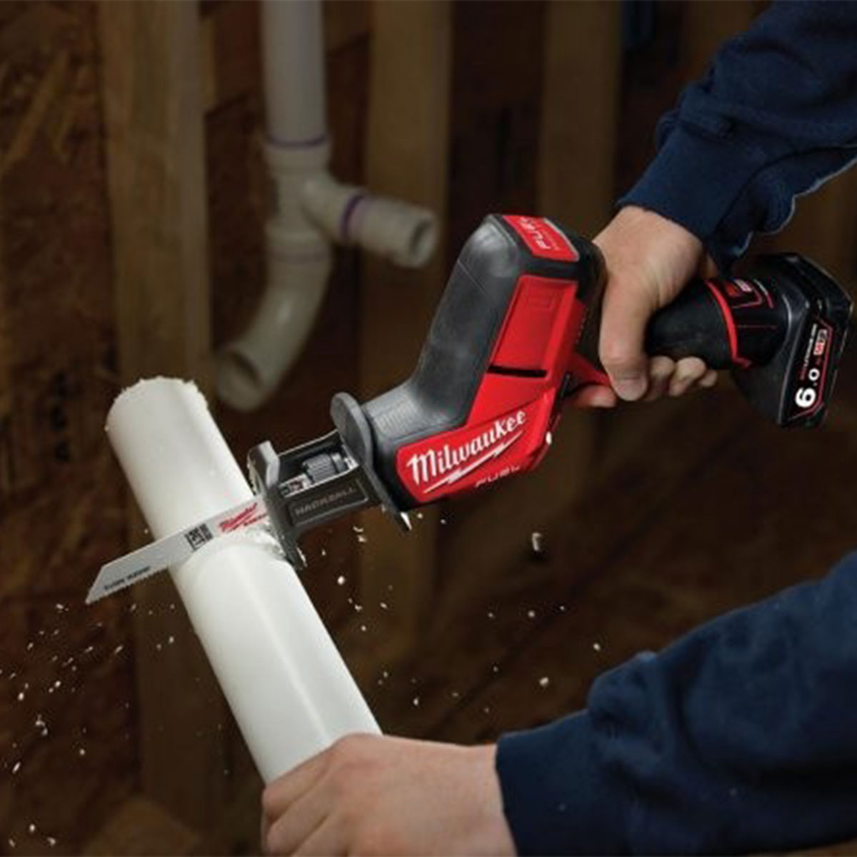 Milwaukee M12CHZ-0 12V Fuel Brushless HackZall Reciprocating Saw with 1 x 2.0Ah Battery & Charger - MonkeyTools