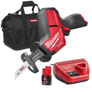 Milwaukee M12CHZ-0 12V Fuel Brushless HackZall Reciprocating Saw with 1 x 2.0Ah Battery Charger & Bag - MonkeyTools