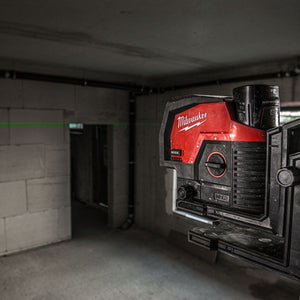 Milwaukee M12CLLP-0 12V Green Cross Line 2 Plane Laser 360° Case with 1 x 2.0Ah Battery & Charger - MonkeyTools