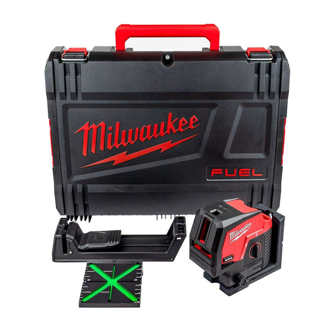 Milwaukee M12CLLP-0 12V Green Cross Line 2 Plane Laser 360Â° with Case 4933478101 - MonkeyTools