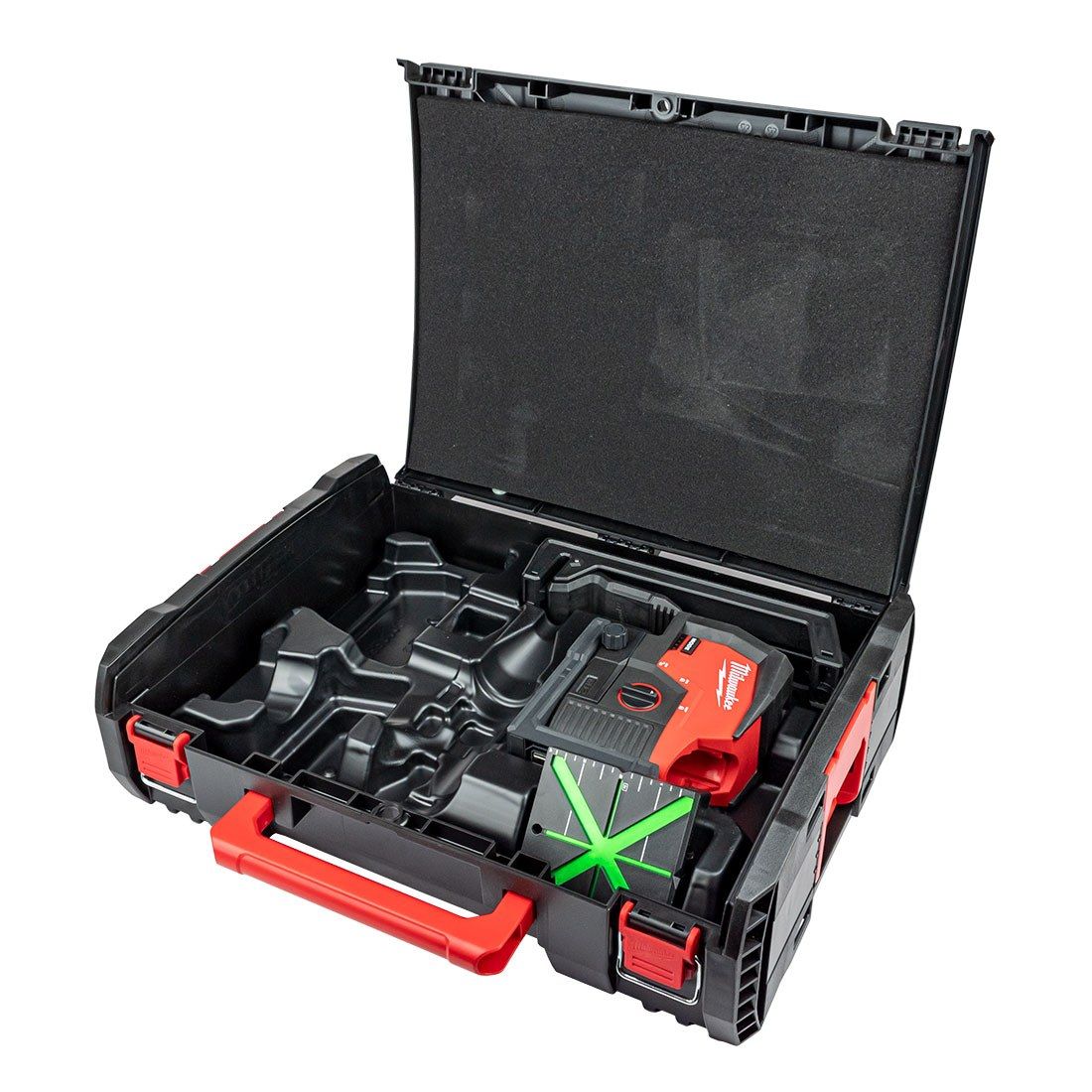 Milwaukee M12CLLP-0 12V Green Cross Line 2 Plane Laser 360Â° with Case 4933478101 - MonkeyTools