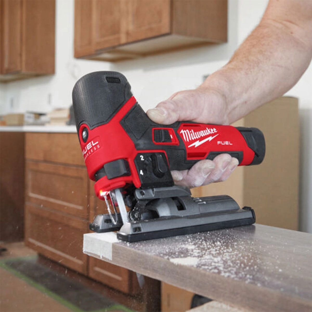Milwaukee M12FJS-422X 12V 240v Fuel Brushless Jigsaw with 4.0Ah/2.0Ah Batteries Charger & Case 4933493349 - MonkeyTools