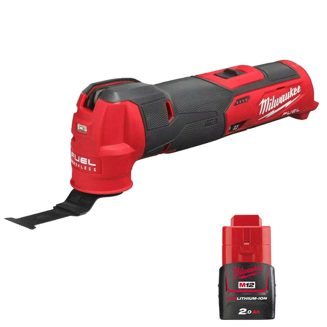 Milwaukee M12FMT-0 12V Brushless Multi-Tool with 1 x 2.0Ah Battery - MonkeyTools