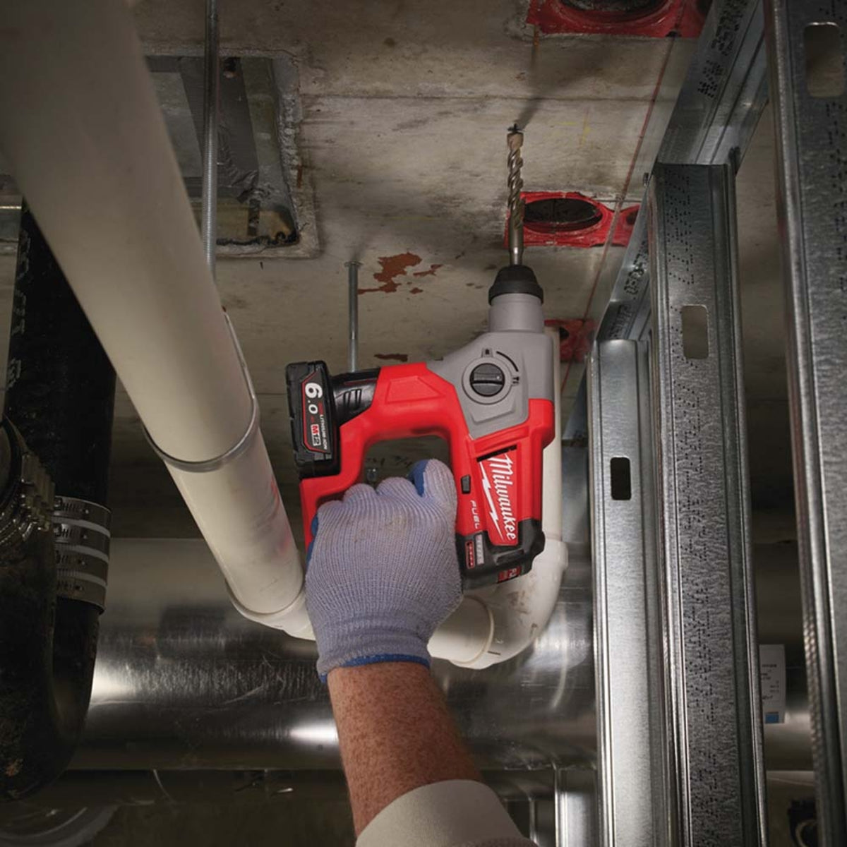 Milwaukee M12FPP2M2-5253X 12V Fuel Brushless SDS+ Drill & Impact Driver with 3 x Batteries Charger & Box 4933492639 - MonkeyTools