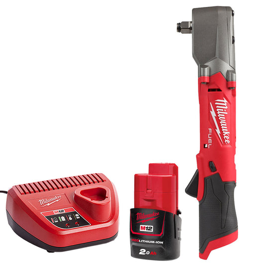 Milwaukee M12FRAIWF12-0 12V 1/2" Brushless Right Angle Impact Wrench with 1 x 2.0Ah Battery & Charger - MonkeyTools