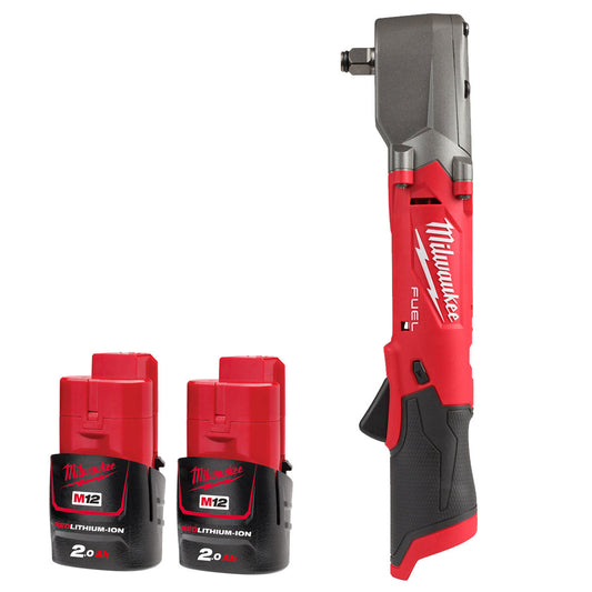 Milwaukee M12FRAIWF12-0 12V 1/2" Brushless Right Angle Impact Wrench with 2 x 2.0Ah Batteries - MonkeyTools