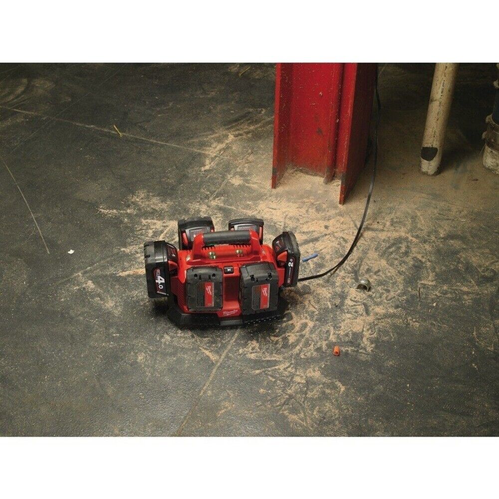 Milwaukee M1418C6 240V Multibay Charger with 6 x M18B5 5.0Ah Batteries Kit - MonkeyTools
