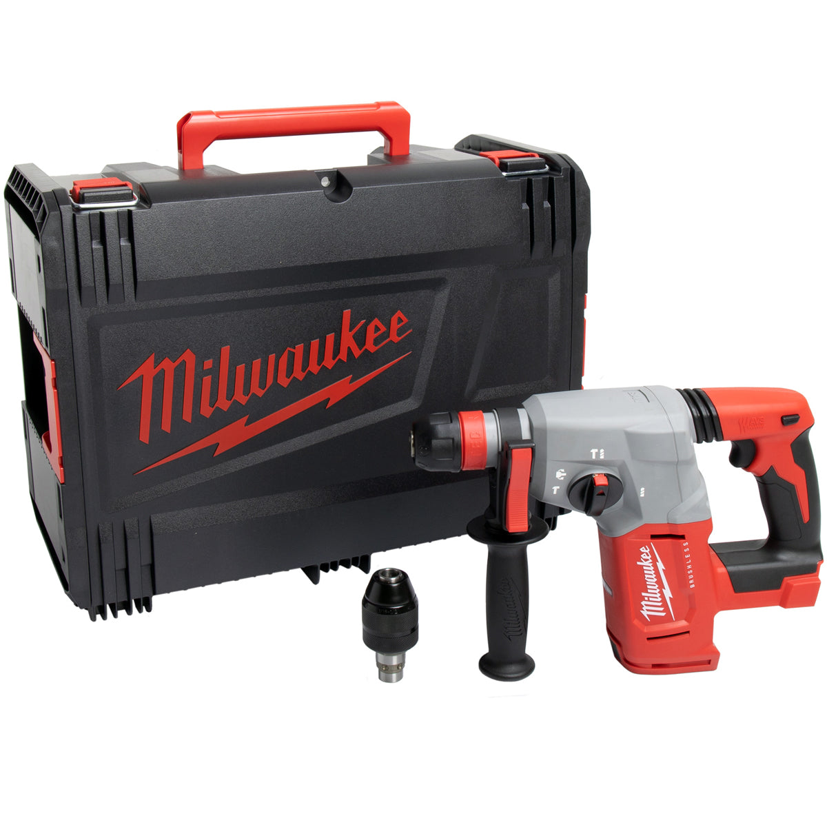 Milwaukee M18BLHX-0X 18V Brushless SDS-Plus Hammer Drill with 5 Piece Drill Bit Set - MonkeyTools