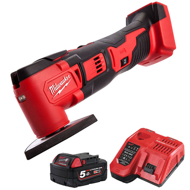 Milwaukee M18BMT-0 18V Compact Multi Tool with 1 x 5.0Ah Battery & Fast Charger - MonkeyTools