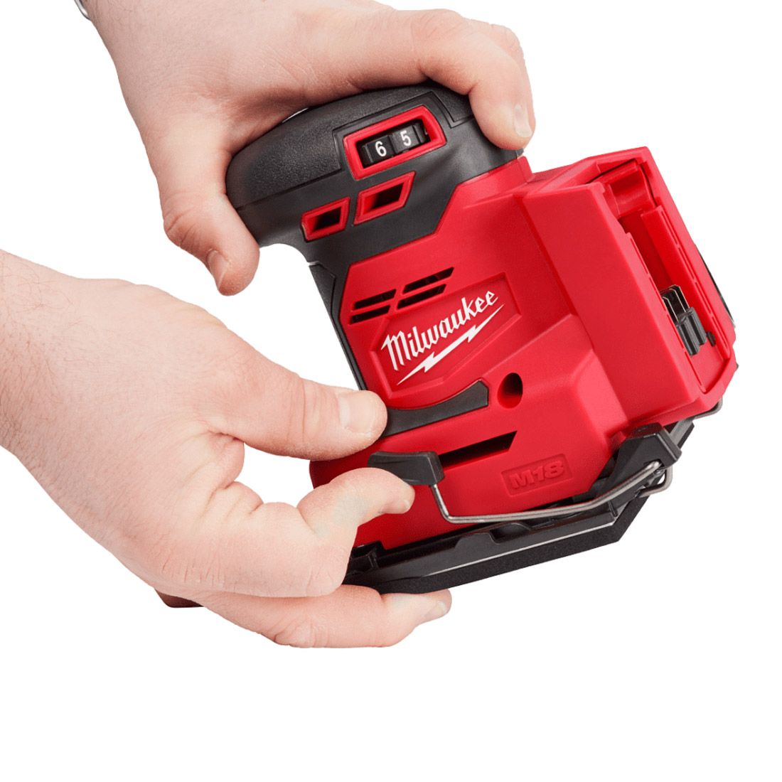 Milwaukee M18BQSS-0 18V Sheet Sander with 1 x 5.0Ah Battery & Charger - MonkeyTools