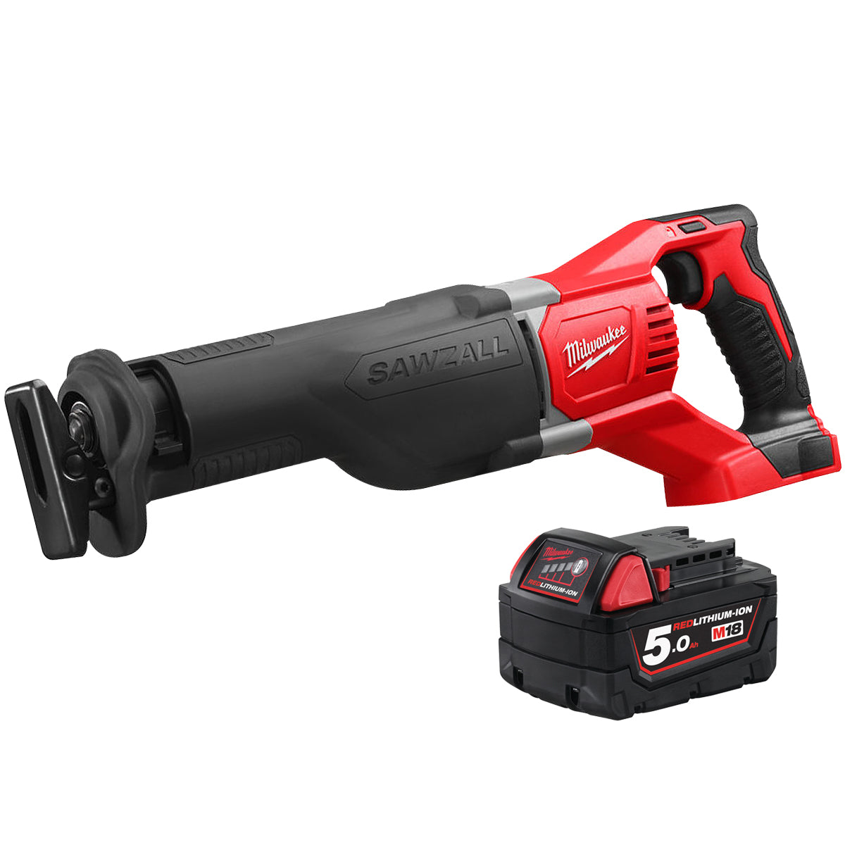 Milwaukee M18BSX-0 18V Heavy Duty Sawzall Reciprocating Saw with 1 x 5.0Ah Battery - MonkeyTools