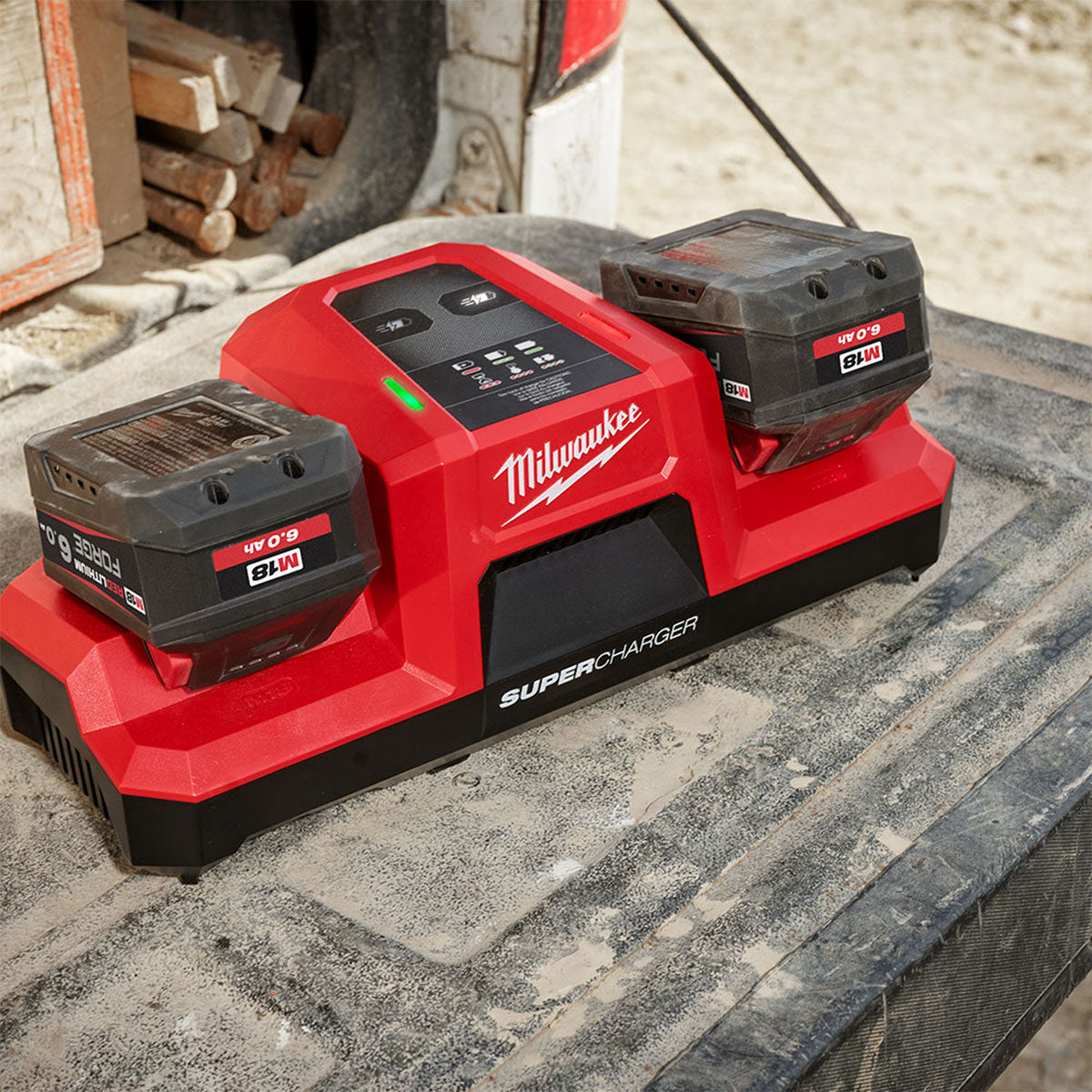 Milwaukee M18FB6 18V 6.0Ah FORGE RedLithium-Ion Battery with Dual Bay Super Charger - MonkeyTools