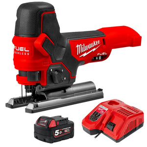 Milwaukee M18FBJS-0 18V Fuel Brushless Jigsaw with 1 x 5.0Ah Battery & Charger - MonkeyTools