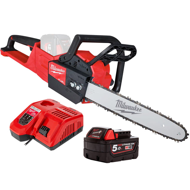 Milwaukee M18FCHS35-0 18V Fuel Brushless Chainsaw 35cm Bar with 1 x 5.0Ah Battery & Charger - MonkeyTools