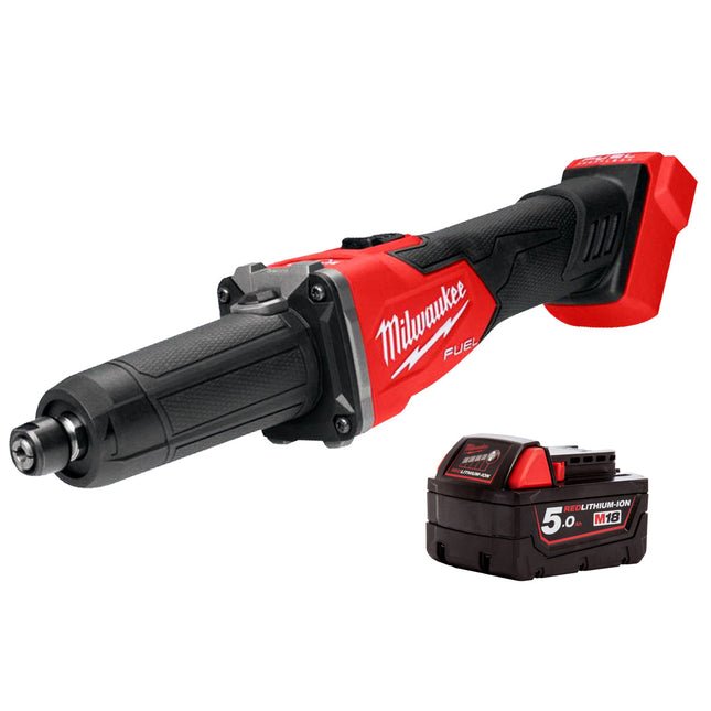 Milwaukee M18FDGRB-0 18V Brushless Braking Die Grinder with 1 x 5.0Ah Battery - MonkeyTools