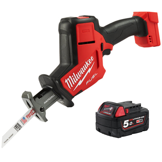 Milwaukee M18FHZ-0 18V Fuel Brushless Hackzall Reciprocating Saw with 1 x 5.0Ah Battery - MonkeyTools