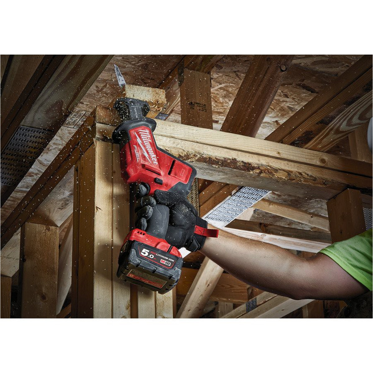 Milwaukee M18FHZ-0 18V Fuel Brushless Hackzall Reciprocating Saw with 1 x 5.0Ah Battery - MonkeyTools