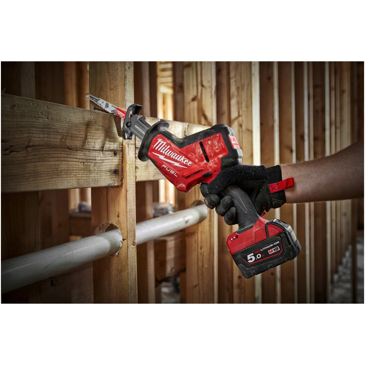 Milwaukee M18FHZ-0 18V Fuel Brushless Hackzall Reciprocating Saw with 1 x 5.0Ah Battery & Charger - MonkeyTools