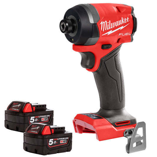 Milwaukee M18FID3-0 18V Fuel 1/4" Impact Driver with 2 x 5.0Ah Battery - MonkeyTools