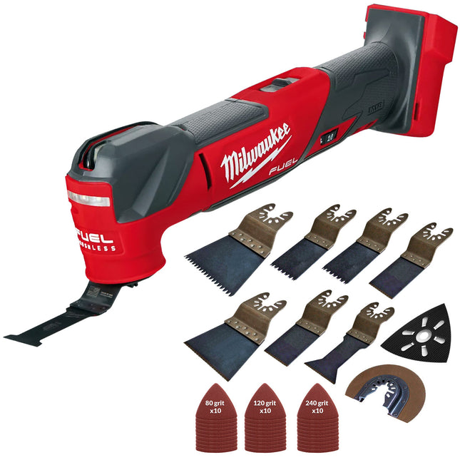 Milwaukee M18FMT-0 18V FUEL Brushless Oscillating Multi-Tool with 39 Piece Accessories Set - MonkeyTools