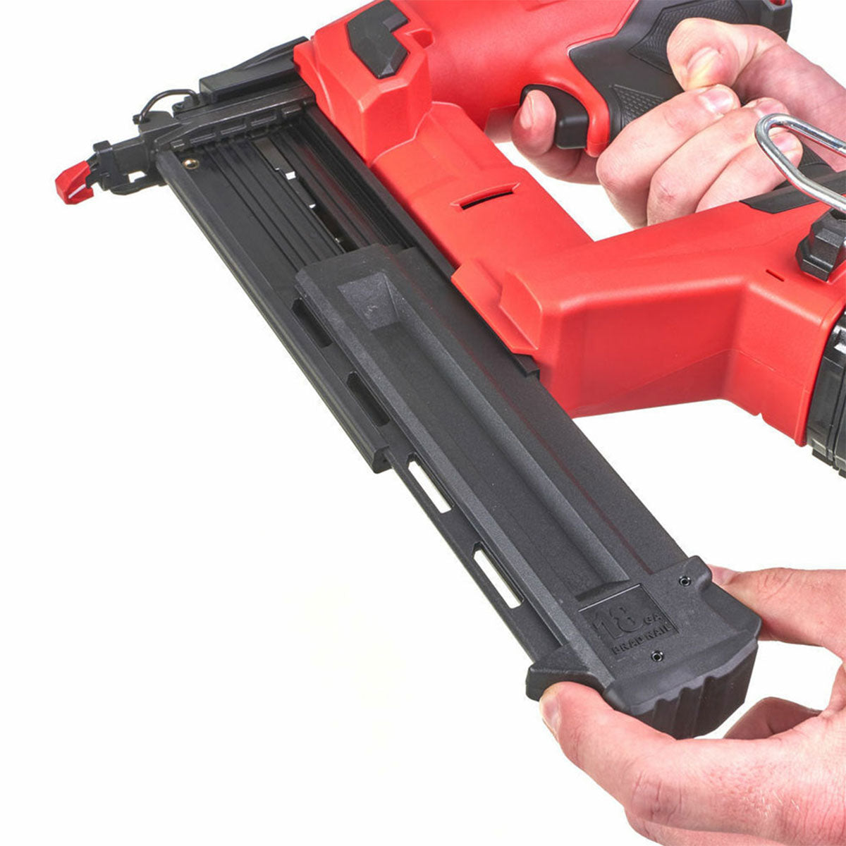 Milwaukee M18FN18GS-202X 18V FUEL Brushless Straight Finish Nailer 18G with 2 x 2.0Ah Battery, Charger & Case 4933471408 - MonkeyTools