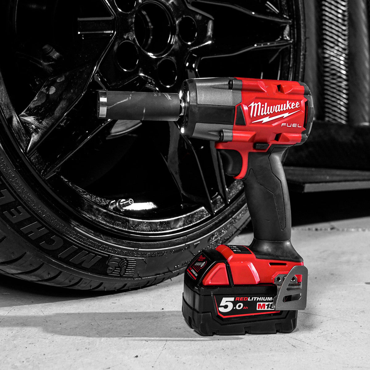 Milwaukee M18FPP2F3-502X 18V Fuel Combi Drill + Impact Wrench with 2 x 5.0Ah Battery Charger & Case 4933492641 - MonkeyTools