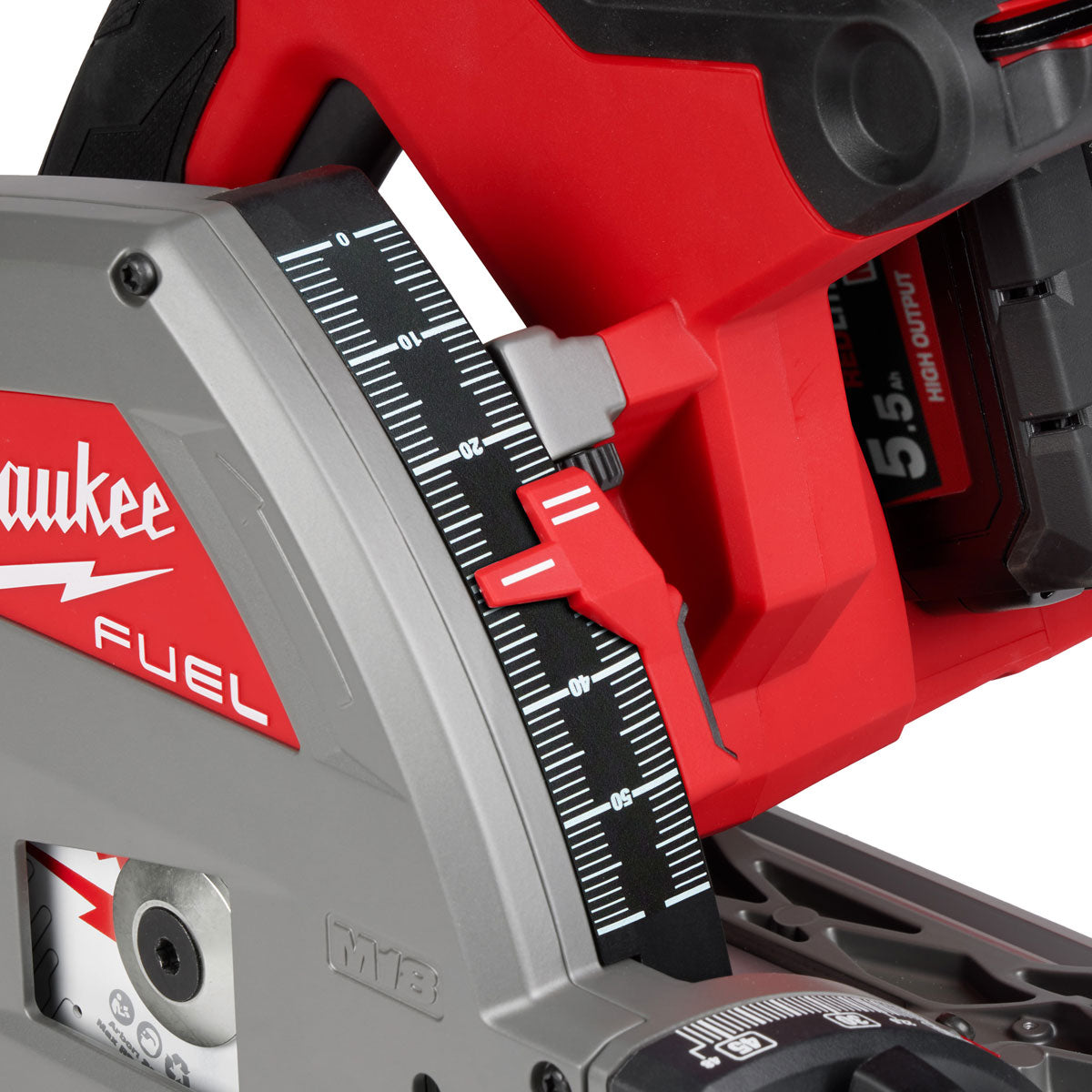 Milwaukee M18FPS55-0P 18V 165mm Fuel Brushless Plunge Saw with 2 x 5.0Ah Battery & Guide Rail Kit - MonkeyTools