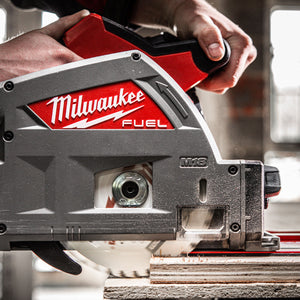 Milwaukee M18FPS55-0P 18V 165mm Fuel Brushless Plunge Saw with 2 x 5.0Ah Battery & Guide Rail Kit - MonkeyTools