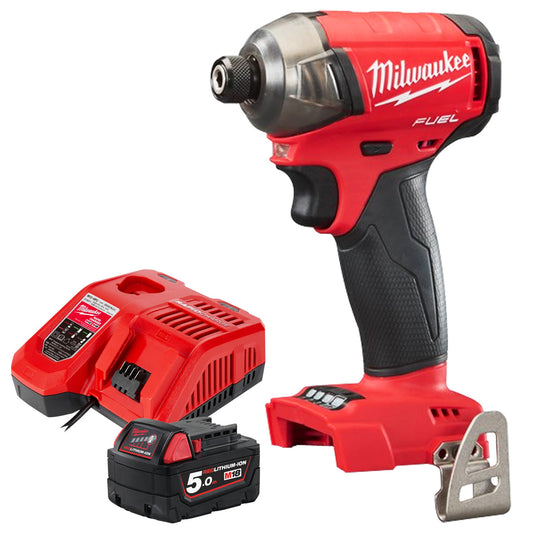 Milwaukee M18FQID-0 18V Brushless Hydraulic Impact Driver with 1 x 5.0Ah Battery & Charger - MonkeyTools