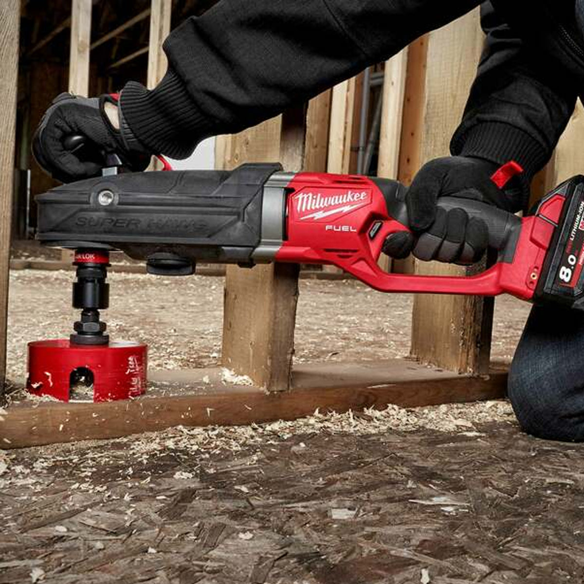 Milwaukee M18FRAD2-0 18V Super Hawg Brushless Right Angle Drill Driver Body Only 4933471207 - MonkeyTools