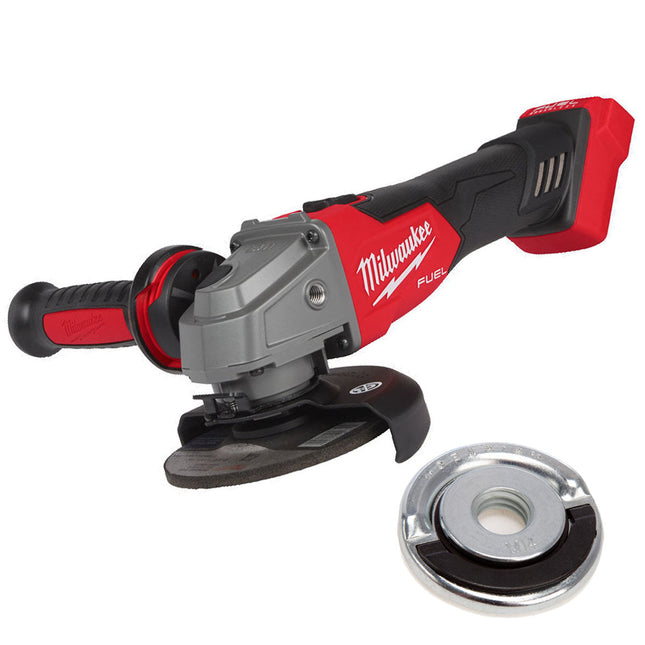 Milwaukee M18FSAG115X-0 18V 115mm Fuel Brushless Angle Grinder with Quick Locking Flange Nut - MonkeyTools