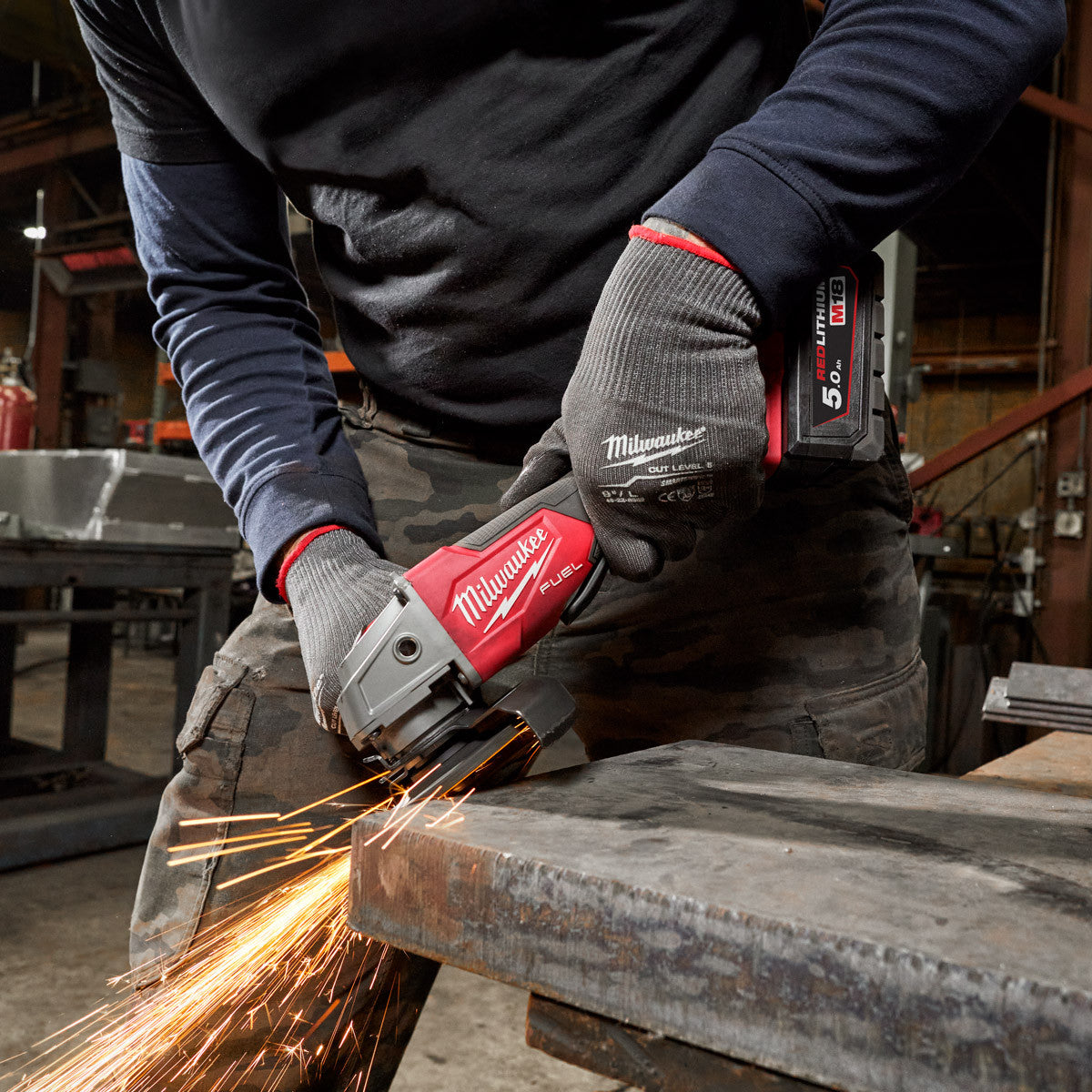 Milwaukee M18FSAG115X-0 18V 115mm Fuel Brushless Angle Grinder with Quick Locking Flange Nut - MonkeyTools